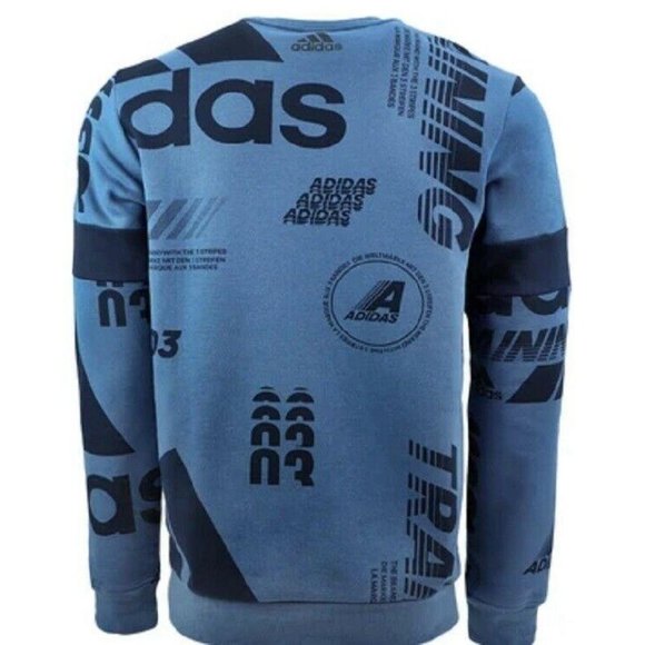 Adidas Sweatshirt Mens Authentic Post Game Allover - Picture 3 of 3